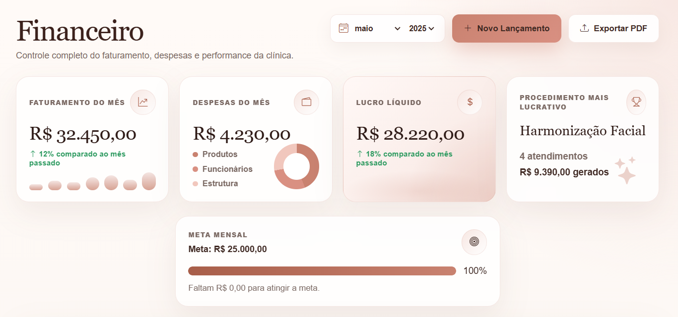 Financeiro Velora - modo claro